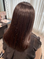 艶髪 ストレート 縮毛矯正 髪質改善 美髪 モカベージュ