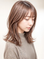 マロンベージュ大人美人顔回りレイヤーカットp1　ミックスカラ