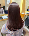ワインレッドレイヤーカット髪質改善ケラチントリートメント