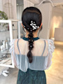 薬院ヘアアレンジ　結婚式お呼ばれヘア　