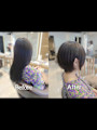ロングからショートのバッサリカット