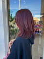 チェリーレッド×レイヤーカット　30代/40代