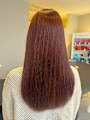 髪質改善 ストレート ピンクブラウン 30代 縮毛矯正