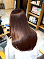 艶ブラウンカラー/TOKIO縮毛矯正/札幌駅