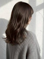 アッシュブラウン 顔周りカット 艶髪 レイヤー 髪質改善