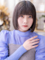 黒髪姫カット切りっぱなしミニボブレイヤー　ダークシルバー