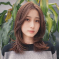 大人可愛い◯小顔見えミディアムレイヤー