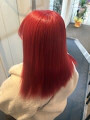 【W_SALON 河原町】ネオンレッド/髪質改善
