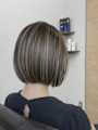 地毛ハイライト×ボブ