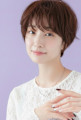 小顔見せ大人可愛いナチュラルショート