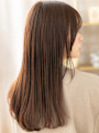 透け感ダークアッシュスーパーロングレイヤー　ミルクブラウンb