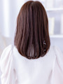 ツヤ感ダークアッシュバタフライレイヤーカット　モカブラウン