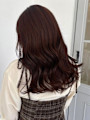 チェリーピンク　ピンクベージュ　ダブルカラー　韓国ヘア