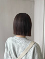 20代、30代、40代に人気！艶ブラウン切りっぱなしミニボブ
