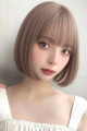 首が綺麗に見える前下がりボブ/ハイトーンボブ
