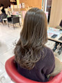 透明感カラー/ブリーチなしWカラー/髪質改善/伊勢原