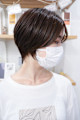 ◎30代ショート白髪ぼかし×丸みボブで若見え