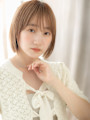 透明感モカブラウン小顔シャギーカットレイヤーボブ10代20代