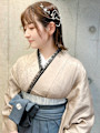 和装ヘア 着付け 袴 ヘアアレンジ 成人式 外ハネ 卒業式