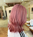 ピンクヘアカラー/クラゲヘア/初カラー/ブリーチカラー