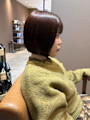20代⭐チェリーレッドブラウン　ボブ