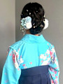 袴 ヘアセット 卒業式 お団子アレンジ 編みこみ 和装へア 