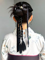 卒業式 袴ヘアセット 着物へアアレンジ カチモリ ロープ編み