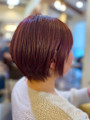 ピンクブラウンのショート