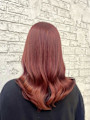 ブリーチダブルカラー 春色ワインレッドカラー 池袋