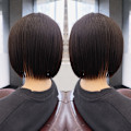 ボブ×レイヤー×ベージュブラウン