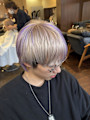 ミルクティーベージュ×パープルデザイン