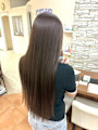 縮毛矯正/艶カラー/ツヤ感ストレート/ロングヘア