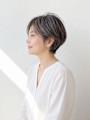 ◇大人可愛い40代50代60代ショートボブショート白髪ぼかし