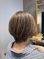 ◇大人40代50代60代ショートボブ丸みショート白髪ぼかし