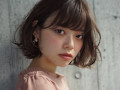 【小顔効果◎】大人可愛いふんわりボブ×透明感ベージュ