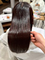 髪質改善 艶髪 10代 20代 縮毛矯正 ダークブラウン 