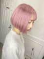 ハイトーン/ダブルカラー/クラゲヘアー/オリーブグレー/小顔