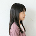 【キッズ】サラサラ黒髪ロングストレート×シースルーバング
