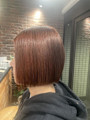 ボルドーヘア×ミニボブ