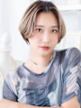 韓国風アンブレラカラー小顔レイヤーボブショート顔周りカットb