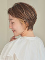 ショート・ボブ/丸顔/前髪あり/絶壁解消/30代/40代