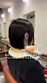 乾かすだけで＊切りっぱなしボブ×ストレートパーマ