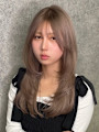 ブリーチダブルカラー ブロンドベージュ レイヤーカット 艶髪