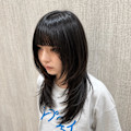 顔まわりからしっかり入れた ザクザク質感レイヤー
