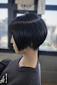 首元すっきり丸みショートボブ