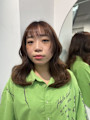 顔周りレイヤーくびれ韓国ミディアム/ヨシンモリ/シースルー