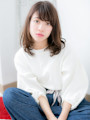 毛先パーマで大人カジュアルボブb
