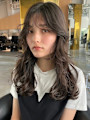 アッシュベージュ × ロングレイヤー 