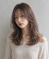 大人可愛い抜け感レイヤーセミディ×透明感ベージュ髪質改善