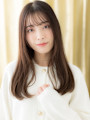 美髪グレージュブラウン顔周りカットレイヤーロング30代40代